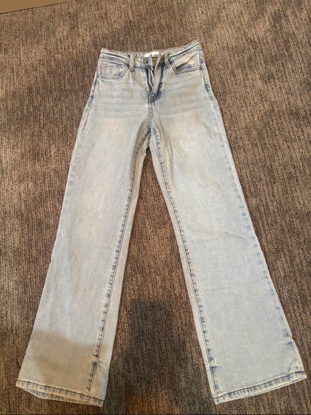 Light Blue Women's Wide-Leg Jeans